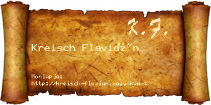 Kreisch Flavián névjegykártya